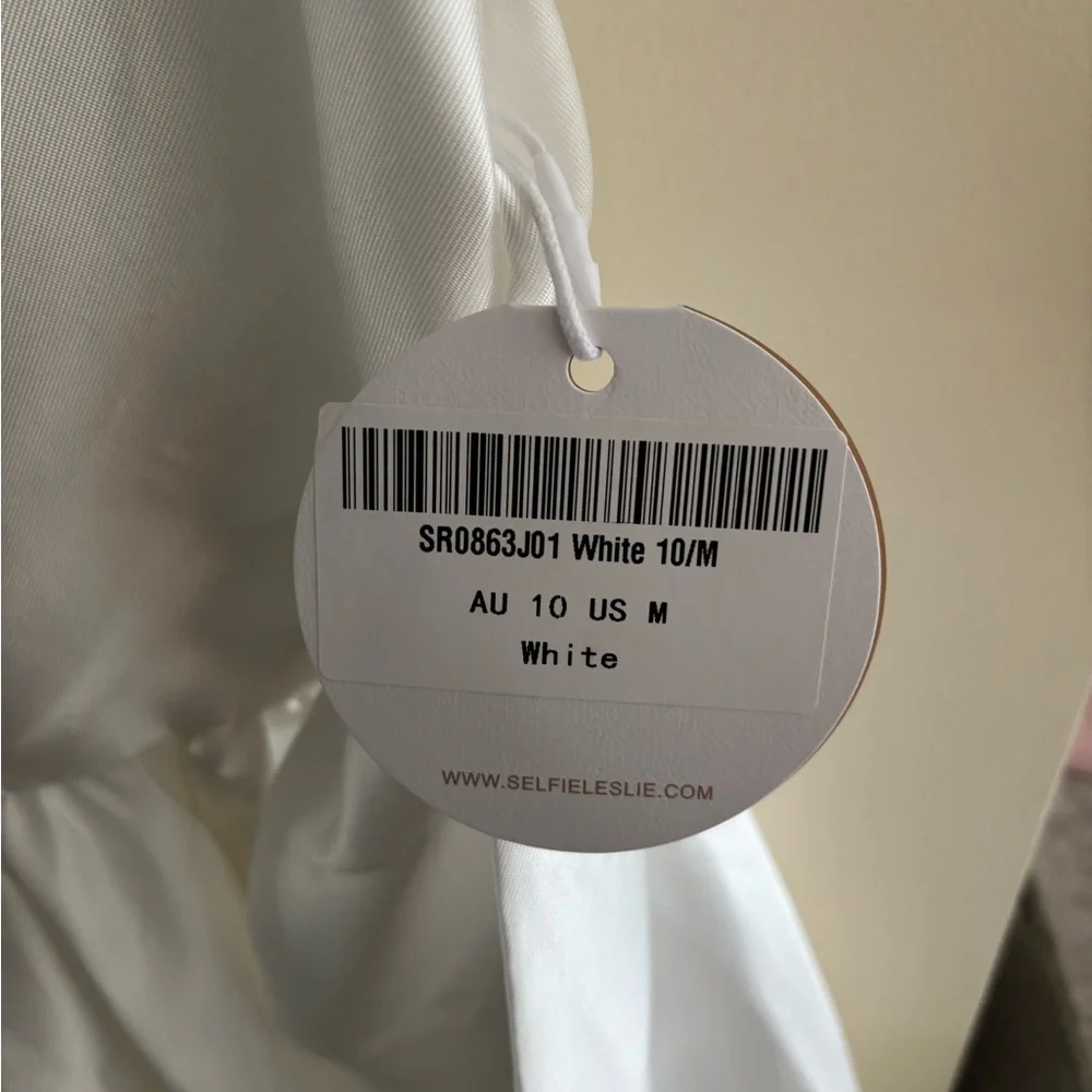 NWT Selfie Leslie White A-Line Mini Dress - Picture 6 of 7